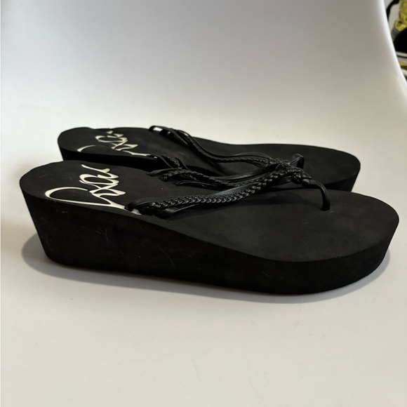 Roxy women’s wedge platform Y2K sandal size 7.5 lightweight black - Picture 3 of 8